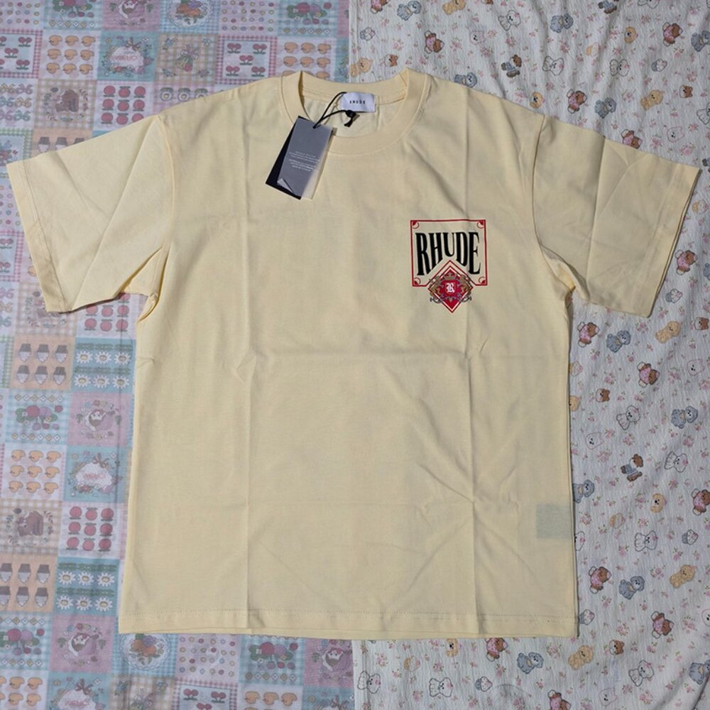 Rhude Cream Printed Short-Sleeve T-Shirt